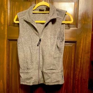 Grey zip up vest